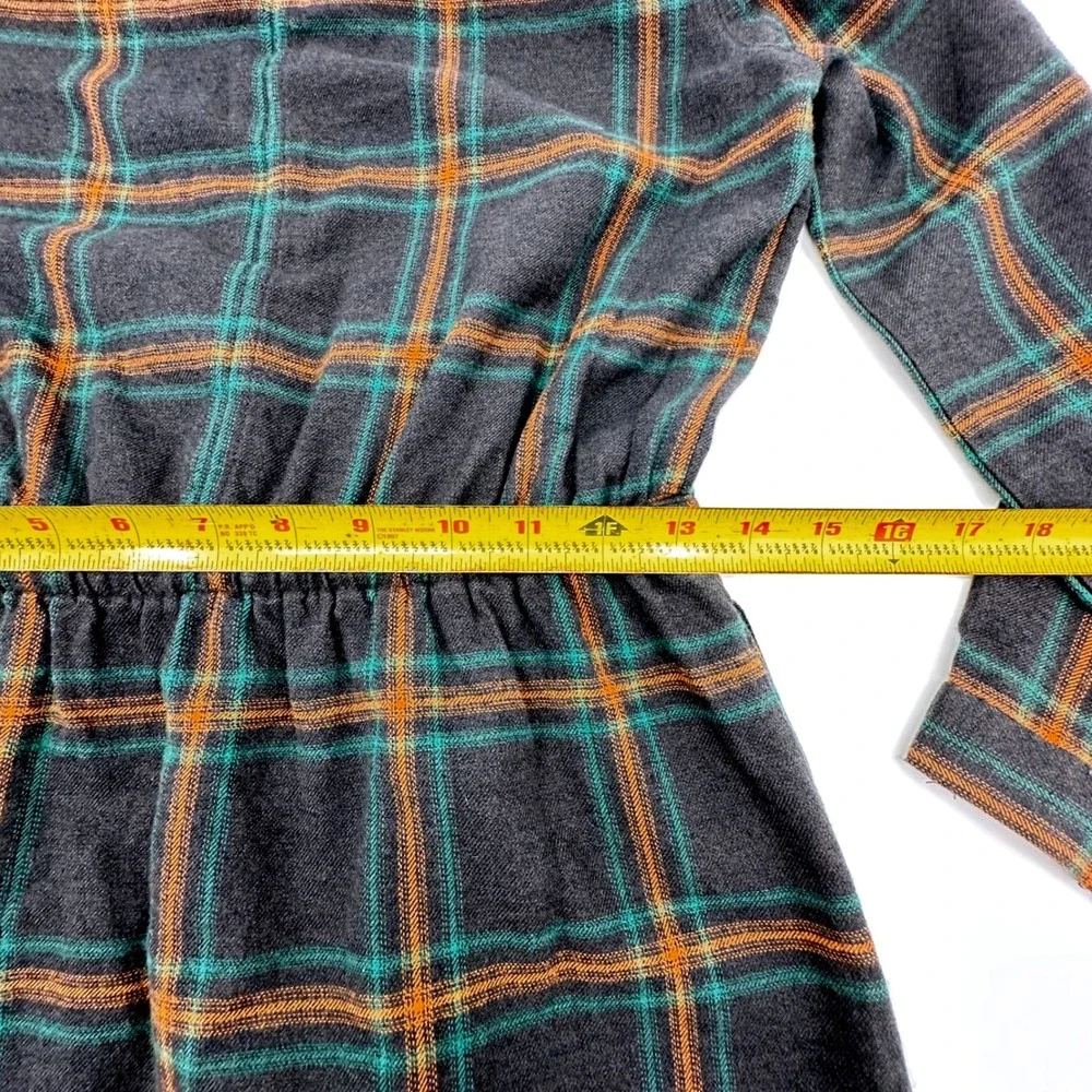 prAna Loop To Pines Dress Womens XS Dark Iron Plaid Organic Cotton 1962981 NEW